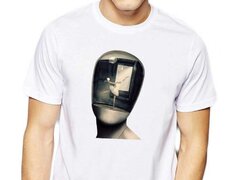 Tricou barbati alb - Dali - Globul